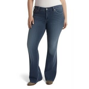 Lee Jeans Womens Size 14 Relaxed Straight Leg Cotton Blend Casual Chic